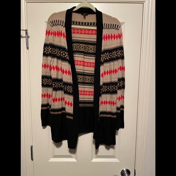 Talbot’s Patterned Open Cardigan - 1X - Picture 1 of 5
